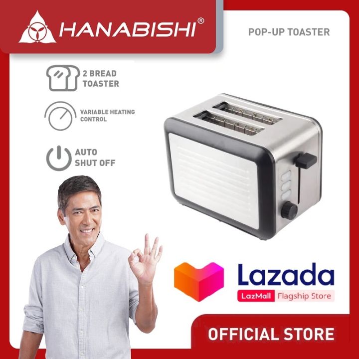 Hanabishi Bread Toaster HPOP-30SS Slice Pop Up Bread Toaster Lazada PH
