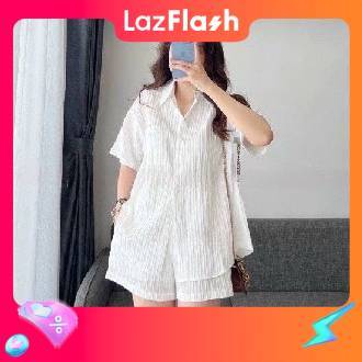 Set bộ sơ mi tay ngắn trơn nổi set sơ mi xẻ tà sau thắt dây cột nơ hở lưng bộ đồ nữ xẻ lưng kèm quần short đùi XuongMaySonTung