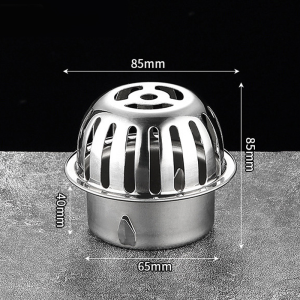 75mm Stainless Steel Gutter Drain Cover Roof Gutter Strainer Downspout Cover