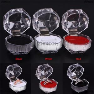 [COD] ZNPNXN Clear Acrylic Jewelry Gift Box for Ring Holder Wedding Engagement Present New