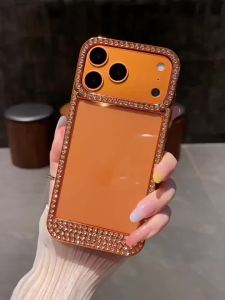 Luxury Transparent Diamond Jewelled Phone Case For iPhone 13 14 15 16 17 Pro Max Plus Air Glitter Bumper Back Cases Cover
