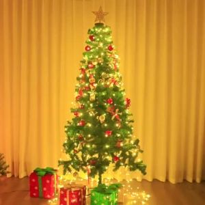 Solar Christmas Tree Drape Lights IP65 Waterproof 8 Modes Outdoor Christmas Decor Fairy Lights