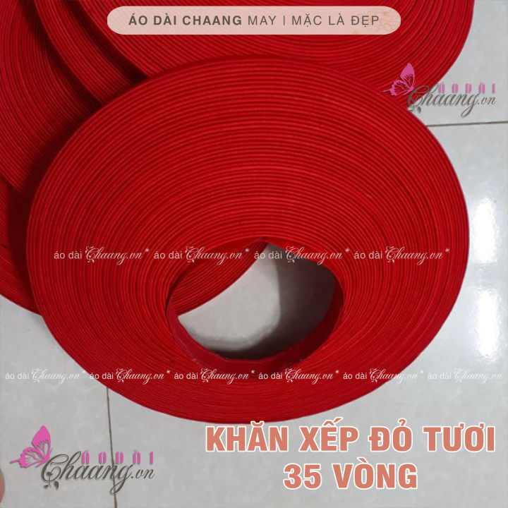 Khăn xếp trơn 35 vòng khăn đóng cỡ trung