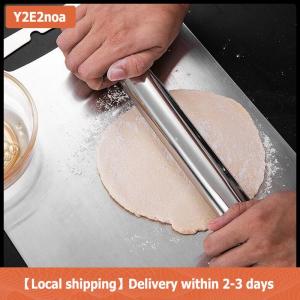 【Local shipping】 Stainless Steel Rolling Pin Kitchen Utensils Dough Roller Bake Pizza Noodles Cookie Dumplings Making Non-stick Baking Tool