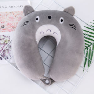 Vixplorn Cartoon U Shaped Neck Pillow Soft Memory Foam Travel Support Headrest Office Nap Airplane Car