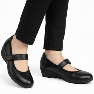 Giày Nữ Búp Bê Đế Xuồng HA NAM Da Bò Thật Thời Trang Cao Cấp 5cm GBBN2056