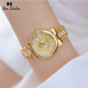 BS Bee Sister FA1592 Bán Nóng Thời Trang Đồng Hồ Nữ Giản Dị Dây Đeo Bằng Thép Không Gỉ Đồng Hồ Thạch Anh Chống Nước Nữ Kim Cương Trang Nhã Đồng Hồ Đeo Tay Im Cương Giả Quà Tặng Cho Phụ Nữ