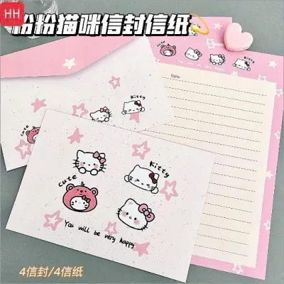 Thiệp giấy hoạt hình cute kèm phong thư dùng viết lời chúc thư tay Thiệp xinh xỉu viết thư là auto đáng yêu luôn
