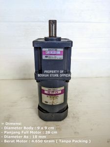 AC Dinamo Motor Gearbox 3Phase 150W - 200W SPG Inuction Motor High Torque