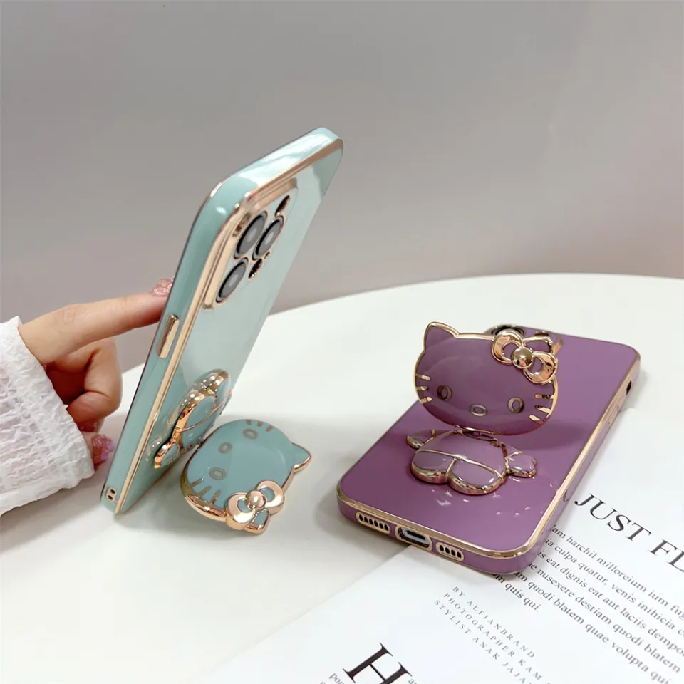 For Casing hp Redmi Note Pro Cartoon Cat Folding Bracket Design