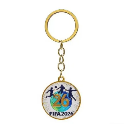 New arrivel 2026 World Cup Creative Keychain Painted Enamel Football Commemorative Pendant