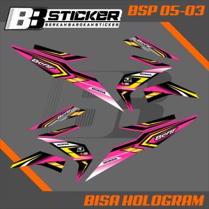 Sticker Striping BISA HOLOGRAM Motor Honda Beat Esp Street Fi New 2016 2017 2018 Bsp 5