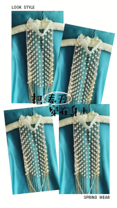 Trendy Elegant Pearls Chest Chain Bra Accessory Portable for Nightclubs and Party Stylish Outfits for Women