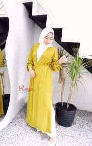 (COD) Long Outer Ceruty Baby Doll Premium oleh Rasiya Butik
