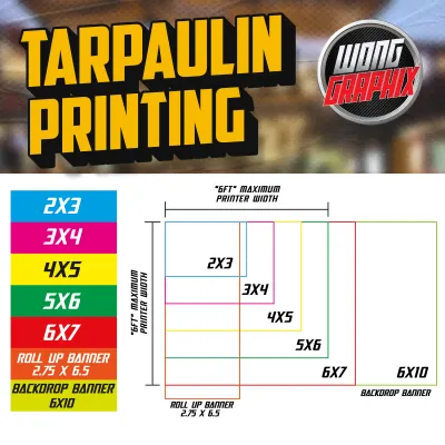 Tarpaulin printing with layout rush printing 10 oz high quality