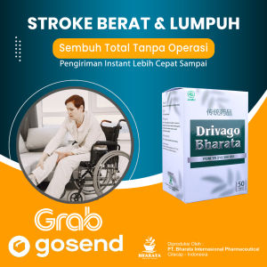 Obat Stroke Ringan Berat & Obat Jantung Paling Ampuh Drivago Bharata Isi 50 Kapsul 100% Halal & BPOM