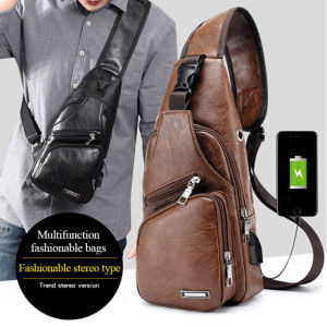 ciuciu Haodier Fashionable Sling Pack for Men with USB Charging and Stylish Design