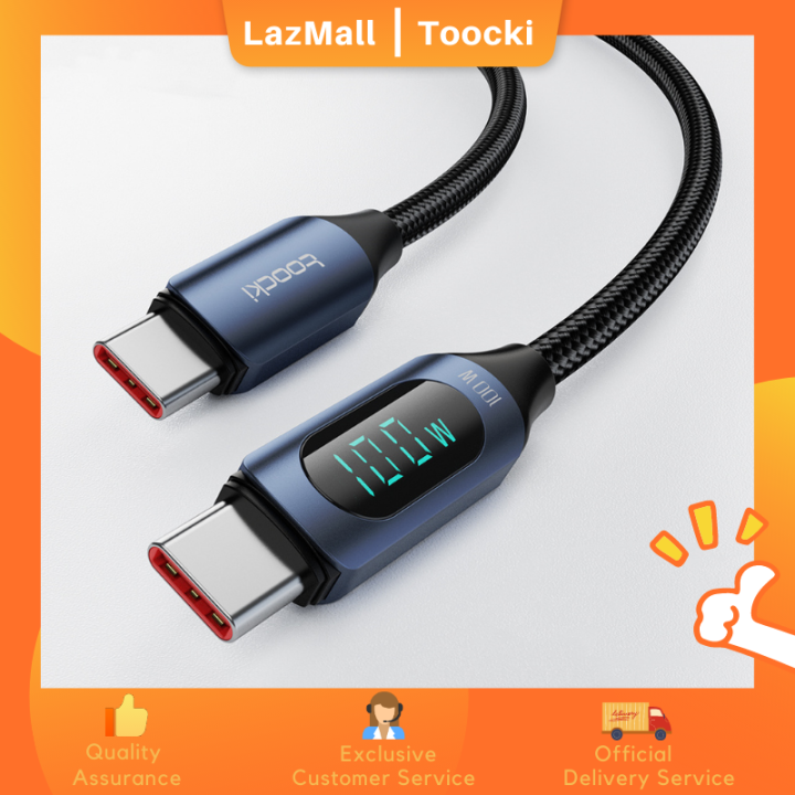 Toocki LED Display USB C To USB C Cable PD Fast Charger Cord Type C To ...