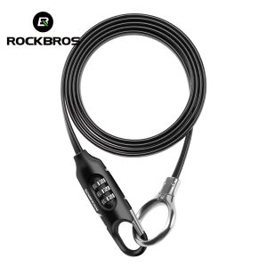 ROCKBROS Bicycle Lock 150cm Lengthened Portable Cycling Lock Anti-theft Zinc Alloy Durable Motorcycle Bike Cable Lock