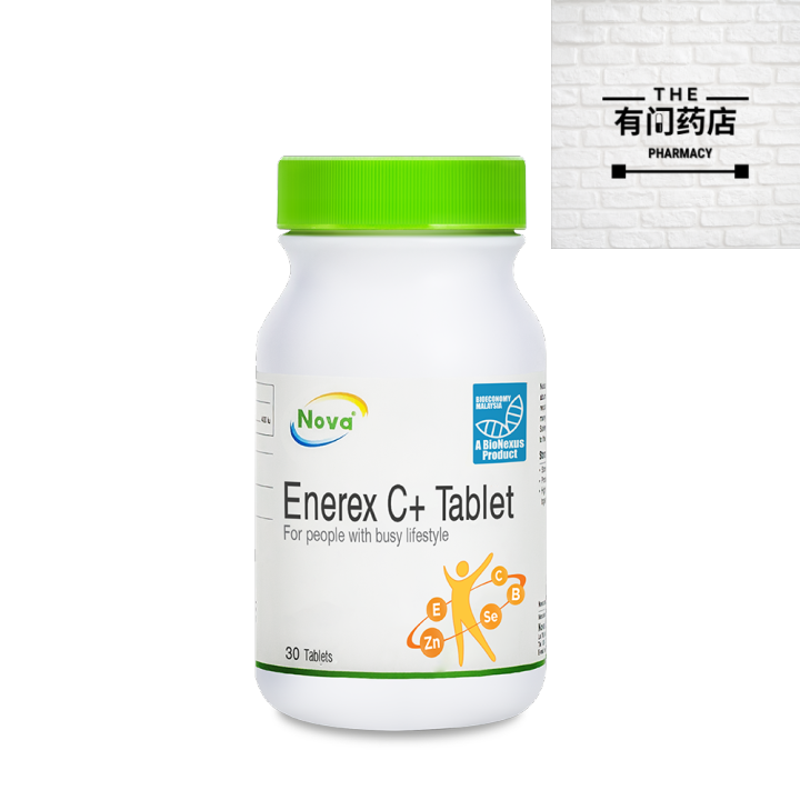 Nova Enerex C+ Tablet 30'S (Vitamin B Complex Zinc Selenium Vitamin C