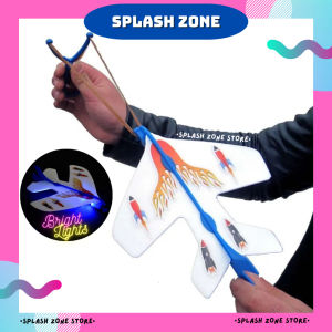Kapal Terbang Lastik Lampu Flying Toys Plane Lestik Mainan Terbang Getah Aeroplane Toy Mainan Budak Lelaki Murah