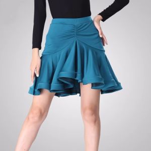 Latin Dance Performance Spring and Summer Training Irregular Half Skirt