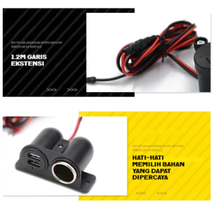 Charger Mobil Car 12-24V Dual Usb Pengisia Universal Charger Mobil 5V Soket Splitter Car Charger Mobil 2 USB Port