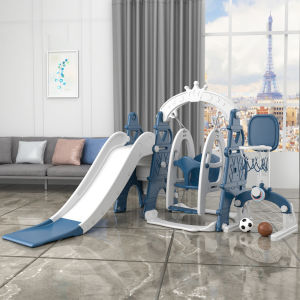 SG Local Delivery 4-in-1 and 6-in-1 multifunctional childrens slide swing basketball and football combination small playground