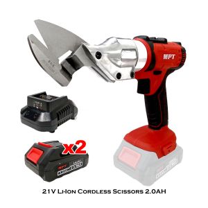 Buildmate MPT 21V Li-Ion Cordless Scissors 2.0AH (2 BATT) MPCS2102.B2 for quick and efficient trimming CL