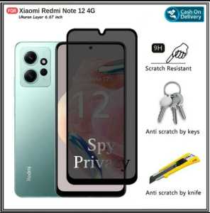 Tempered Redmi Note 14 4G 5G 12 Pro 4G 5G Tempered Glass Full Layar Full Glue Anti Spy PRIVACY Promo Di AlvaCaseAcc