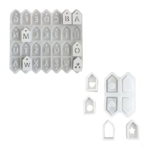 Gói của 2 Silicone nhà khuôn nhựa crafting khuôn mẫu trang trí khuôn Silicone kết cấu thích hợp cho trang trí nhà
