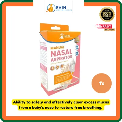 Evin Manual Nasal Aspirator | Baby Nose Cleaner | Safe & Gentle Nasal Suction