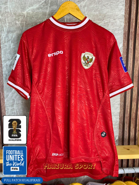 Jersey Timnas Indonesia 2024 Replika Full Patch Kualifikasi Piala Dunia ...
