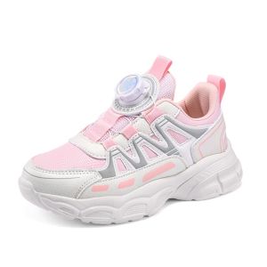 Girls Sports Shoes Lightweight Leather Kids Sneakers Casual Pink Fashion Children Anti-slip Walking Running Shoes2026
