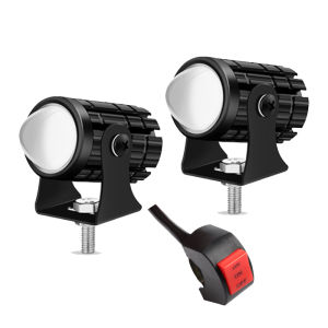 Nano ไฟโปรเจคเตอร์ ไฟหน้ารถยนต์ LED ไฟมอเตอร์ไซค์ ไฟสปอตไลท์ ไฟท้าย ไฟสปอร์ตไลท์มอเตอร์ไซค์ สว่างมาก 12V 24V LED 2 สเต็ป (เเสงสีขาว+แสงสีส้ม)