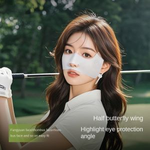 DRESSPLUS Sunscreen Face Scarf Ice Silk Sunscreen  Nylon Thin Summer Face Cover Breathable Solid Color Face Gini  Women/Girls