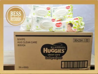 Huggies clean care baby wipes 80pcs x 24pack (1BOX)