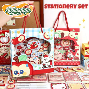 Aoduoyaya Cute Stationery Set ins Style Notebook Thickened Student Small Notebook Gifts Portable Blank Notepad