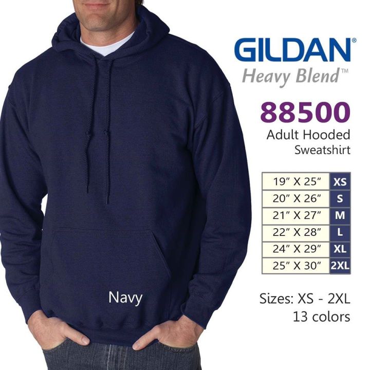 Gildan Hoodie Jacket Navy Blue No Zipper Sweatshirt 88500 18500 Cotton Imported Plain Hoodies High Quality Organic Colored Comfortable Soft Unisex MRL Prints Lazada PH