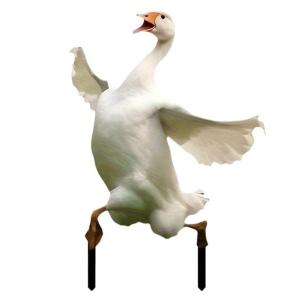 Acrylic Geese Garden Stakes Decoration Elegant Geese Shape Decorative Stakes for Outdoor Garden and Patios Ornament