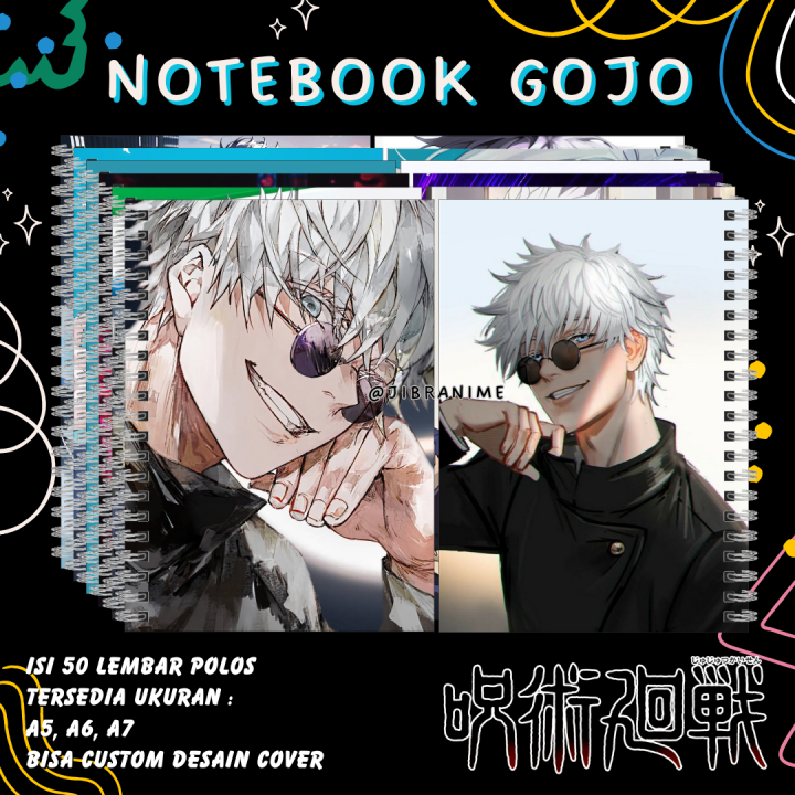 NOTE BOOK GOJO JUJUTSU KAISEN / NOTEBOOK GOJO JUJUTSU KAISEN / BUKU ...