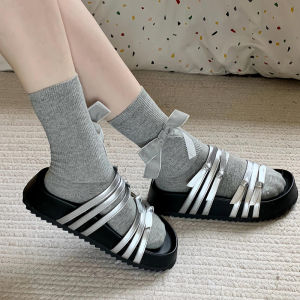 Design Sense Bow Thick-soled Slippers: A Stylish & Comfortable Choice