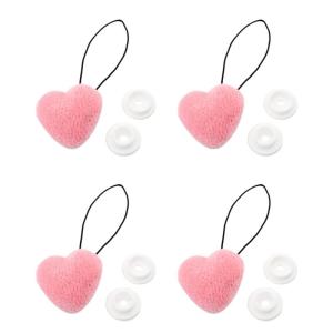 4Pcs Heart-Shaped Duvet Holder Quilt Fixation Soft Plushie Heart Clips Slip Proof for Home Use in Optional Color
