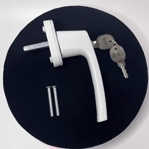 2Pcs Lockable Window Handles With Key Aluminum Alloy Window Handles Lock AntiTheft Window Grip Lock Easy to Install