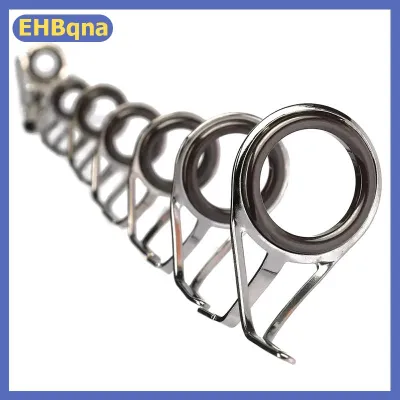 EHBqna 4pcs set Fishing Tackle Stainless Steel Repair Kit Set Fishing Rod Guide Ring Tip Fishing Pole Circle Ring Eye Guide Wire Loop