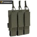 IDOGEAR Tactical SMG Triple Magazine Pouch Kriss Mag Holder Carrier Military Tarining Camoufalge MOLLE Waist Bag For SMG Kriss MP7 MP5 Vector Mag Pouch Holder 3576. 