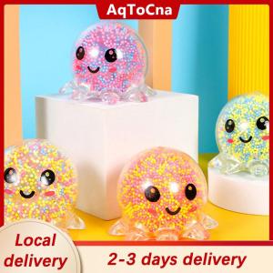 [COD] AqToCna Ship within 24 hours Glowing Light Squid Vent Ball Squeeze Toys Bubble Octopus Ball Stress Toy