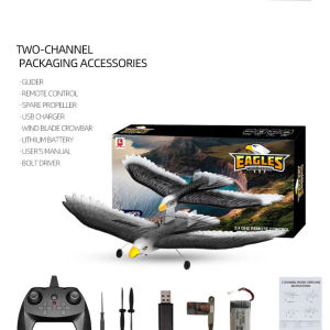 rc plane big size 2.4G Remote Control Plane Black Hawk Glider with Gyro and LED