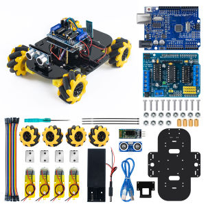 LAFVIN รถหุ่นยนต์4WD Mecanum สำหรับ Arduino ชุดรถหุ่นยนต์สมาร์ท DIY โครงการ R3 UNO