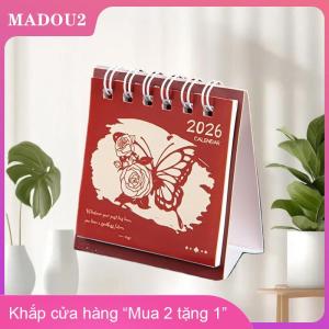 [COD] MADOU2 1pcs 2026 dễ thương capybara Panda bàn lịch xách tay Máy tính để bàn trang trí lịch trình kế hoạch Mini lịch văn phòng đồ dùng học tập
